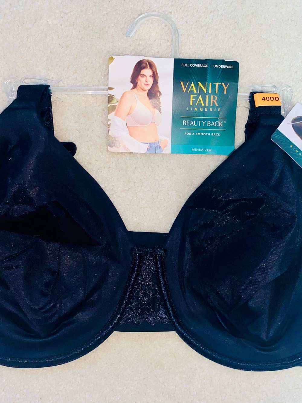 Vanity Black Beauty Back Minimizer Bra